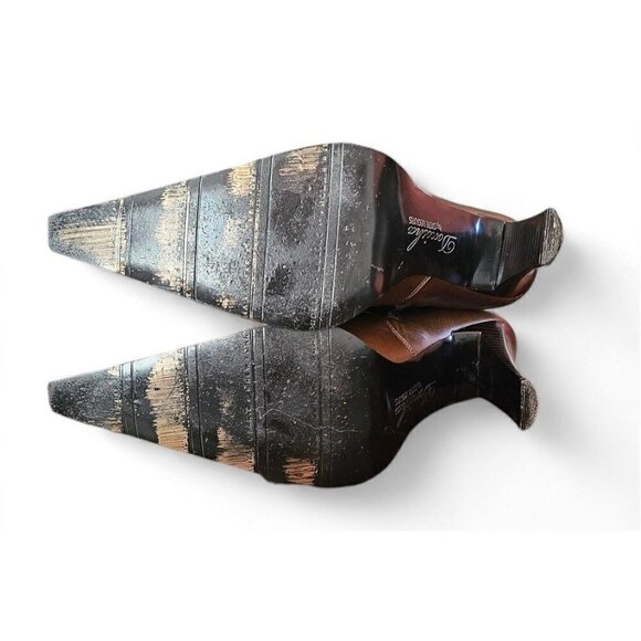 RARE VINTAGE Danisha by Siete Leguas brown 3.75" heels boots size size MX26.5/7. - Picture 11 of 16